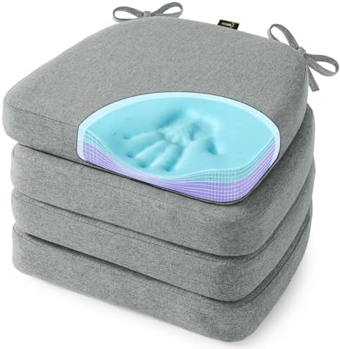 SUNROX Cooling Gel Memory Foam Chair Cushions, 2.6" Thick U-Shaped Dual-Layer by SUNROX