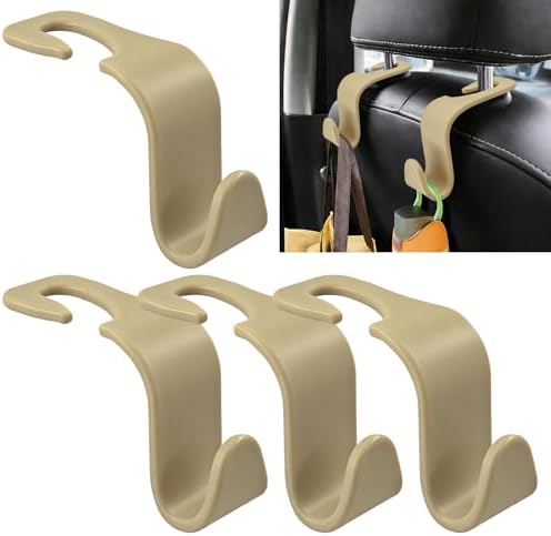 4PCS Car Seat Headrest Hooks, Car Purse Hook, Seat Back Organizer Storage by Unknown