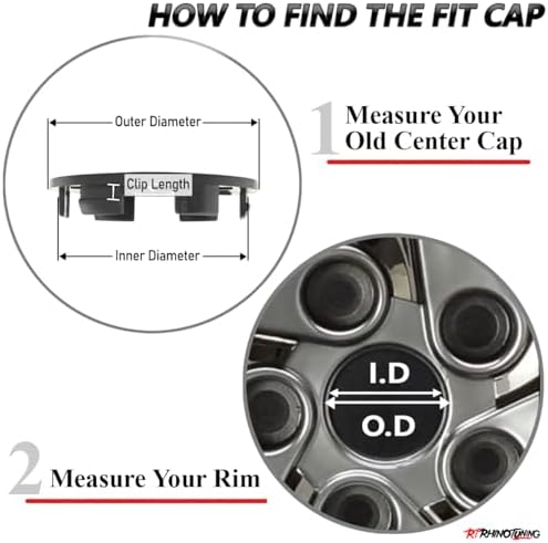 RTrhinoTuning 4pcs 59mm Wheel Center Caps Compatible - Image 5