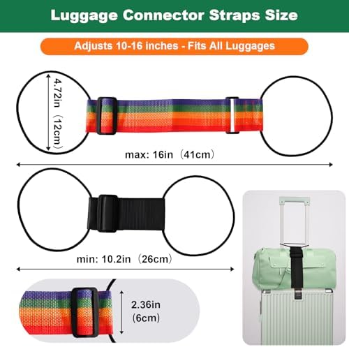 Luggage Connector Straps 2 Pack, Adjustable Add-a-Bag Strap - Image 2