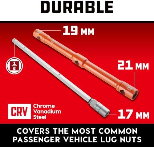 Powerbuilt Compact Lug Wrench Set, Pouch - Image 3