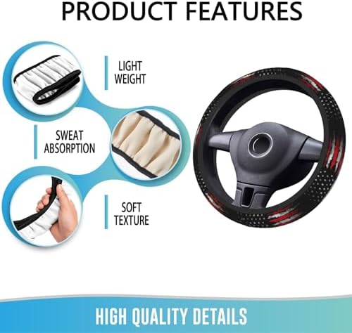 Steering Wheel Cover 15 Inch Breathable Anti Slip - Image 5
