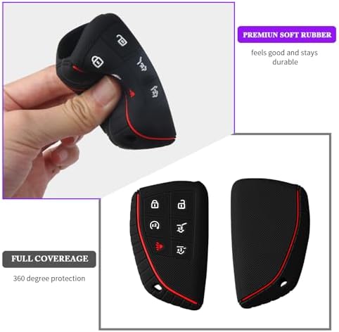 QBUC 2 Pcs for Chevy Key Fob Cover, 6 Buttons Silicone - Image 4