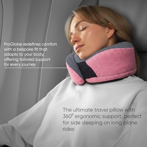 Proglobe Travel Pillow, 100% Pure Memory Foam Airplane Neck Pillow - Image 6