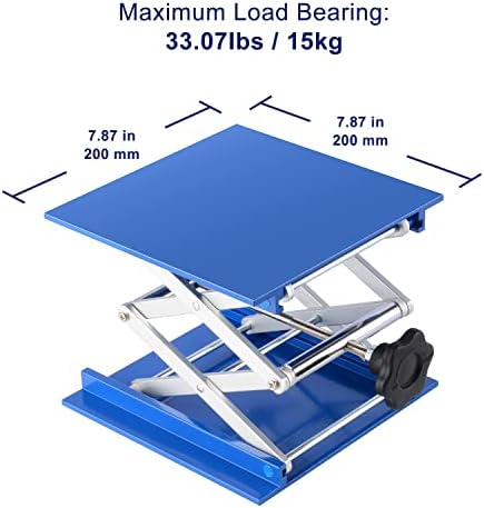 Labasics Lab Jack, 8x8 inch Anodized Aluminum Laboratory Support Jack Lift - Image 2