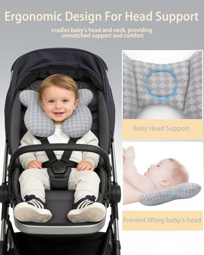 KAKIBLIN Baby Travel Pillow, Upgraded Baby Neck Pillows - Image 3