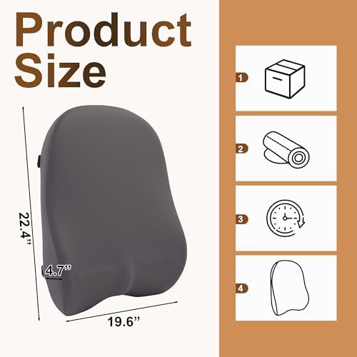 HOMBYS Extra Long Lumbar Support Pillow - Image 2