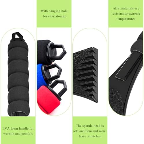 2PCS Ice Scraper for Car Windshield, Scratch-Free Auto Window Snow Scraper - Image 3