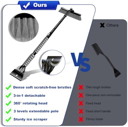 44 Inch Snow Brush with Ice Scraper - Image 4