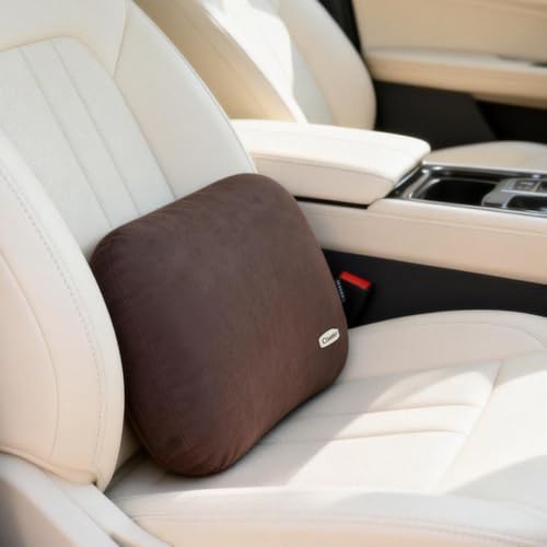 Latex Soft Lumbar Pillow for Recliner Chair Pad Lower Back Pain Relax Brown - Image 2