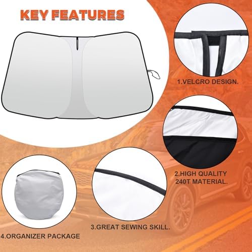 Foldable Front Windshield Sunshade fit - Image 7