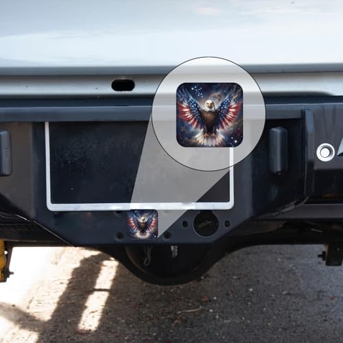 Trailer Hitch Cover, American Flag Eagle Hitch Cover Rubber Towing Hitch Plug - Image 5
