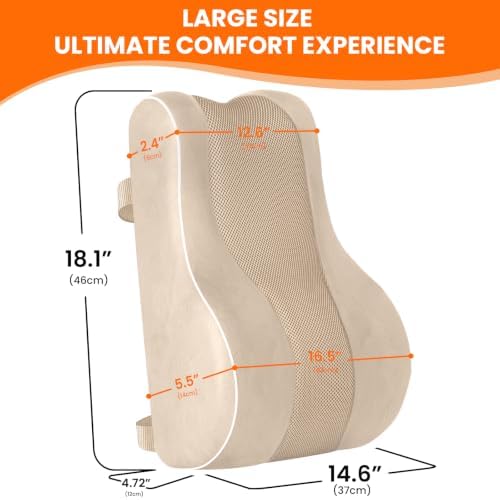 CloudBliss Lumbar Support Pillow, Memory Foam - Image 2