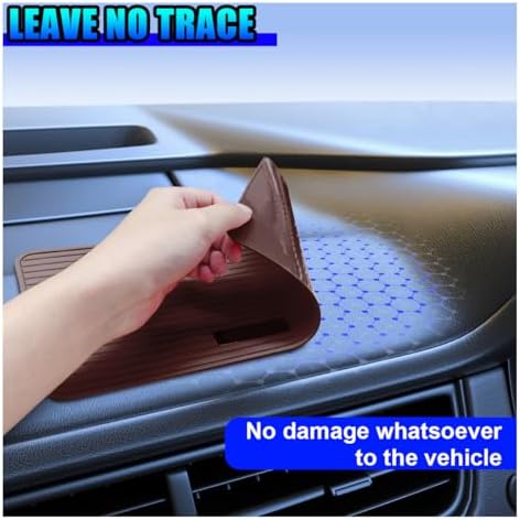 Craedli Car Dashboard Anti-Slip Mat, 11.81"×5.94" Waterproof PVC Phone Gripping - Image 5