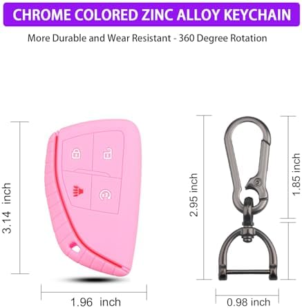 QBUC 2 Pcs for Chevy Key Fob Cover, 4 Buttons Silicone - Image 3
