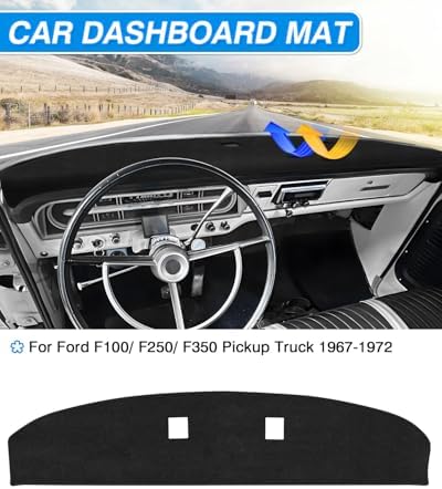 Cartist Dash Cover for Ford F100/ F250/ F350 1967-1972 Dashboard Cover Mat - Image 3