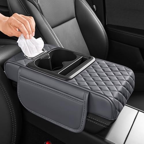 5 in 1 Nappa Leather Console Armrest Cover by AuraSettle