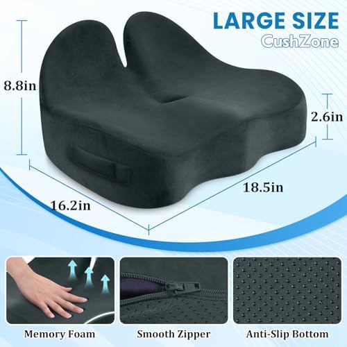 CushZone Ergonomic Seat Cushion, Sciatica Support - Image 2