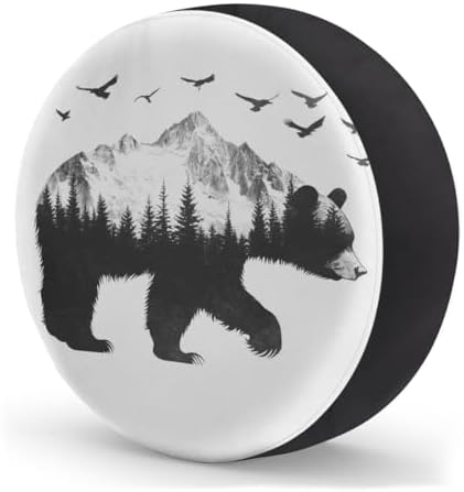 Rv Spare Tire Cover Wheel Mountain Bear Bird Tire Covers Wheel Protectors - Image 2