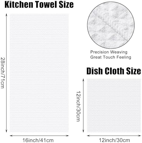 Homaxy Microfiber Kitchen Towels and Dishcloths Sets, 8 Pack - Image 4