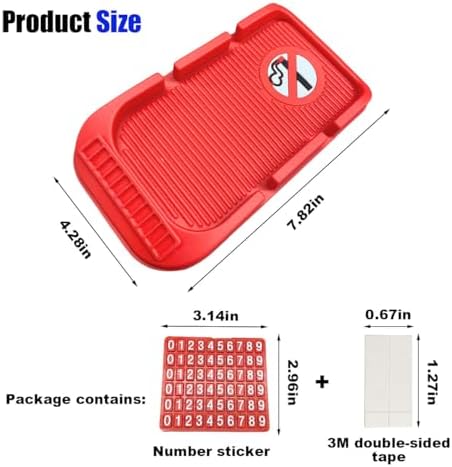 Car Dashboard Anti-Slip Mat Cell Phone Holder, Double-Groove Sticky Gripping - Image 2