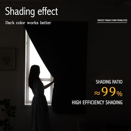 Portable Light Blocking Curtains Self-Stick Design, Removable Adhesive Window - Image 3