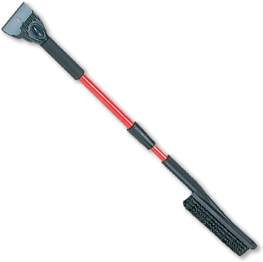 42" Telescopic Snow Brush Ice Scraper Extendable Handle Winter Tool, 1 Pack - Image 3