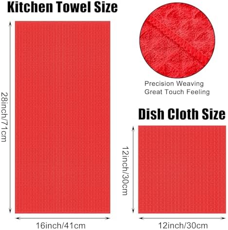 Homaxy Microfiber Kitchen Towels and Dishcloths Sets, 12 Pack - Image 4