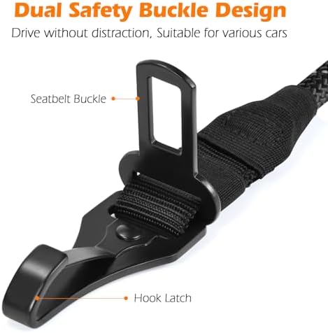 PetBonus 2 Packs Dog Seat Belt for Car, Rope Dog Car Harness for Vehicle - Image 2