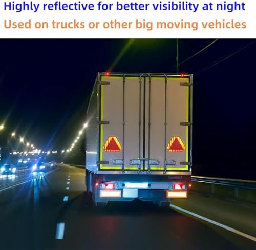 Slow Moving Vehicle Triangle Reflective Sticker, 9.6" x 8.3", 2 Pack - Image 7