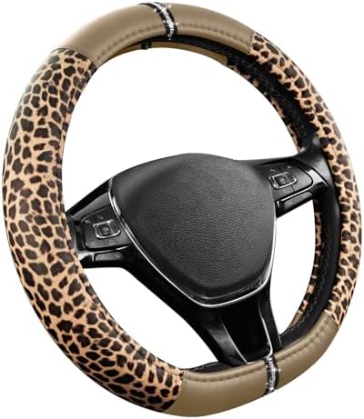 Road Comforts Leopard Steering Wheel Cover - Image 2