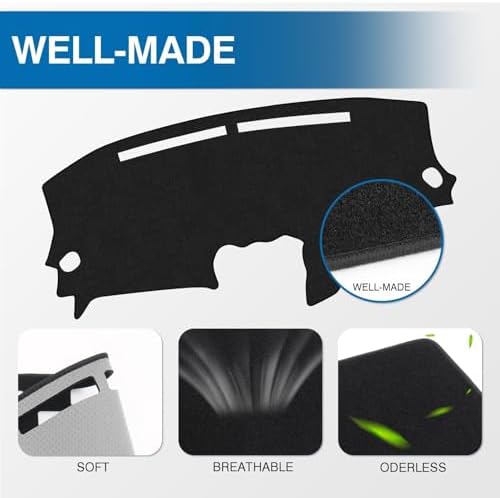 KUST Black Dash Cover Mat for Nissan Altima 2007-2012 Left Hand Driving - Image 4