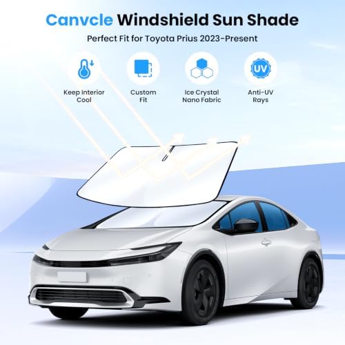 Canvcle Windshield Sun Shade for Toyota Prius 2023-2025 2026 Accessories - Image 2