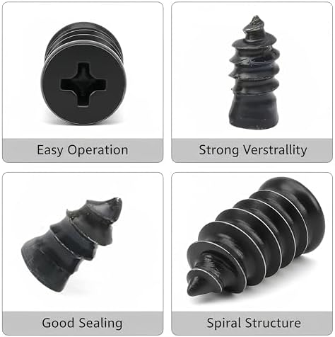 61 PCS Tire Repair Rubber Nail Kit, Vacuum Tire Repair Kits Spiral Rubber Screws - Image 5