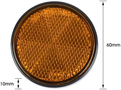 10 Pack Yellow Self Adhesive Round Reflectors, E9 Approval - Image 2
