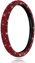 Car Bling Steering Wheel Cover for Women Girl Red Bling Accessories 15 Inch by Carwales