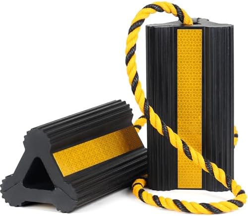 OULEME Heavy Duty Rubber Wheel Chocks by OULEME