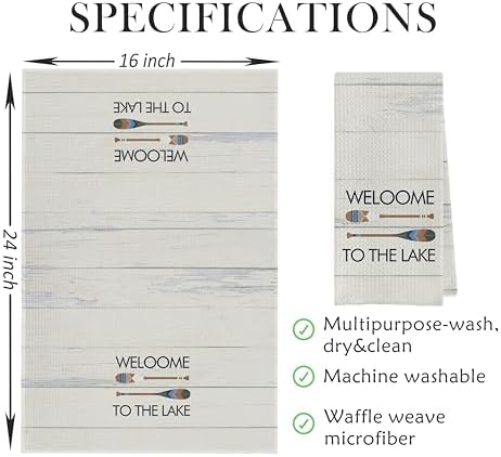 Gqtt Rustic Lake Kitchen Towels Set - Image 5