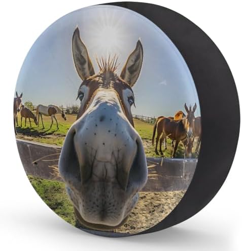 cfpolar Spare Tire Cover Funny Donkey Wheel Covers Protectors Waterproof - Image 3