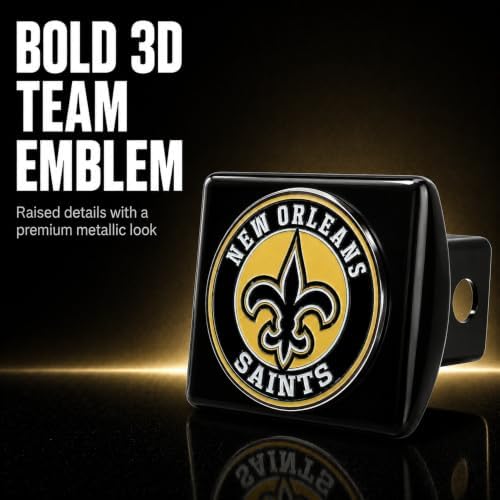 New Orleans Saints Trailer Hitch Cover - Image 2