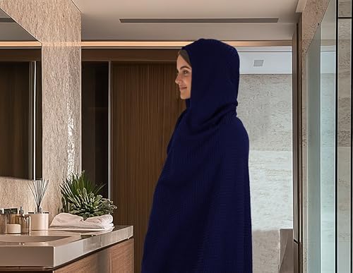 COTTON CRAFT Hooded Bath Towel for Adults – 100% Cotton Waffle Weave Towel - Image 5