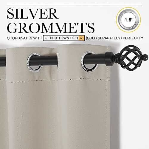 NICETOWN Kitchen Curtains for Decoration, Thermal Insulated Grommet Room - Image 3