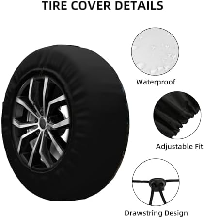 Spare Tire Cover Pandas Sit Around A Campfire Wheel Tire Cover Waterproof Sun - Image 3
