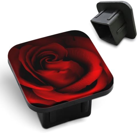 Red Rose 2 Receiver Hitch Cover Flower Floral Romantic Love Valentine's Day by Unknown