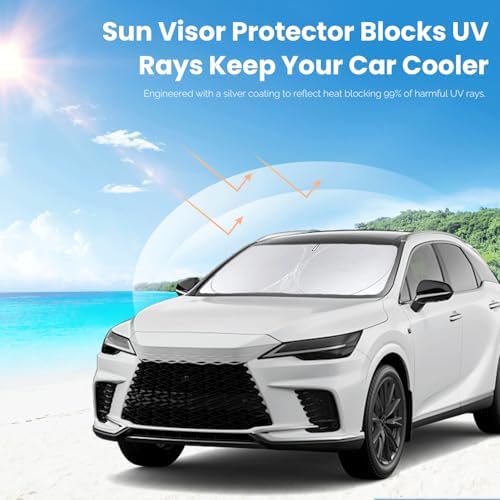 Windshield Sunshade for Lexus RX 300 350/350h 450/450h 2023-2026 Sun Visor - Image 3