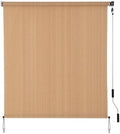 SMONTER Outdoor Sunshade Roller Shade 5'W x 6'H, Exterior Cordless Roll Up by SMONTER