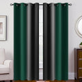 SimpleHome Ombre Green and Black Room Darkening Curtains 84 inches Length by SimpleHome