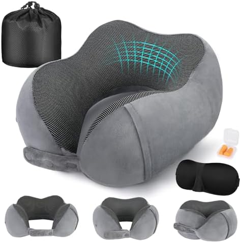 Cirorld Neck Pillow for Traveling, Travel Pillows for Airplanes Grey by CIRORLD