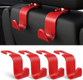 4-Pack Car Headrest Hooks Holds 55lbs Seat Storage Organizer by Amooca
