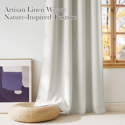 NICETOWN Natural Room Darkening Curtains 84 inches Long - Image 3